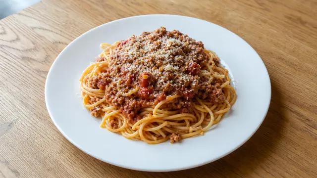 Spaghetti Bolognese auf einem Teller